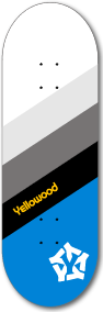 Stripe blue - yellowood fingerboard fingerskate