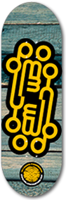 Logo wood - yellowood fingerboard fingerskate