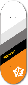Stripe orange - yellowood fingerboard fingerskate