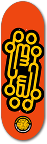 logo  salmon - yellowood fingerboard fingerskate